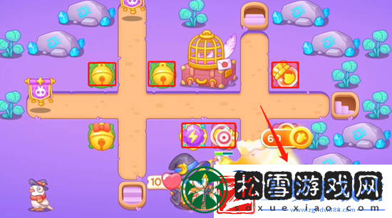 保卫萝卜4阿波与魔法宝藏第57关通关攻略
