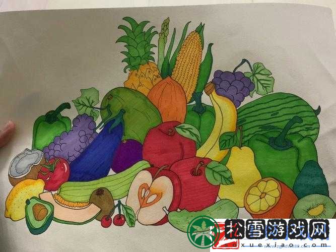 丰盛多彩的草莓香蕉丝瓜秋葵香草