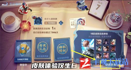 王者荣耀生日皮肤怎么共享