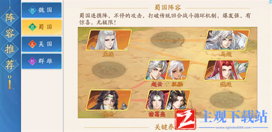 三国云梦录蜀国阵容推荐阵容思路